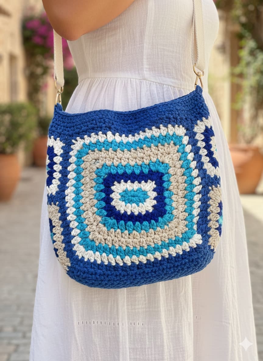 Sorella Atelier Nazar Motifli El Örgüsü Kadın Çantası